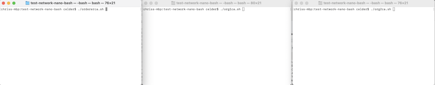 CA Terminal setup