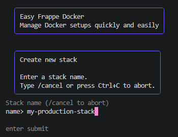 Stack name