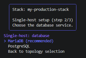Database selection