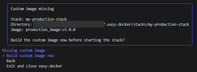 Build image action