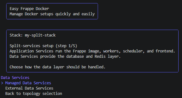 Data services choice